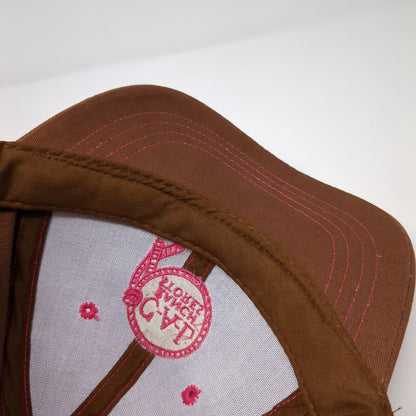 C-A-L Ranch Stores Strapback Hat Brown One Size Adjustable Embroidered 6 Panel