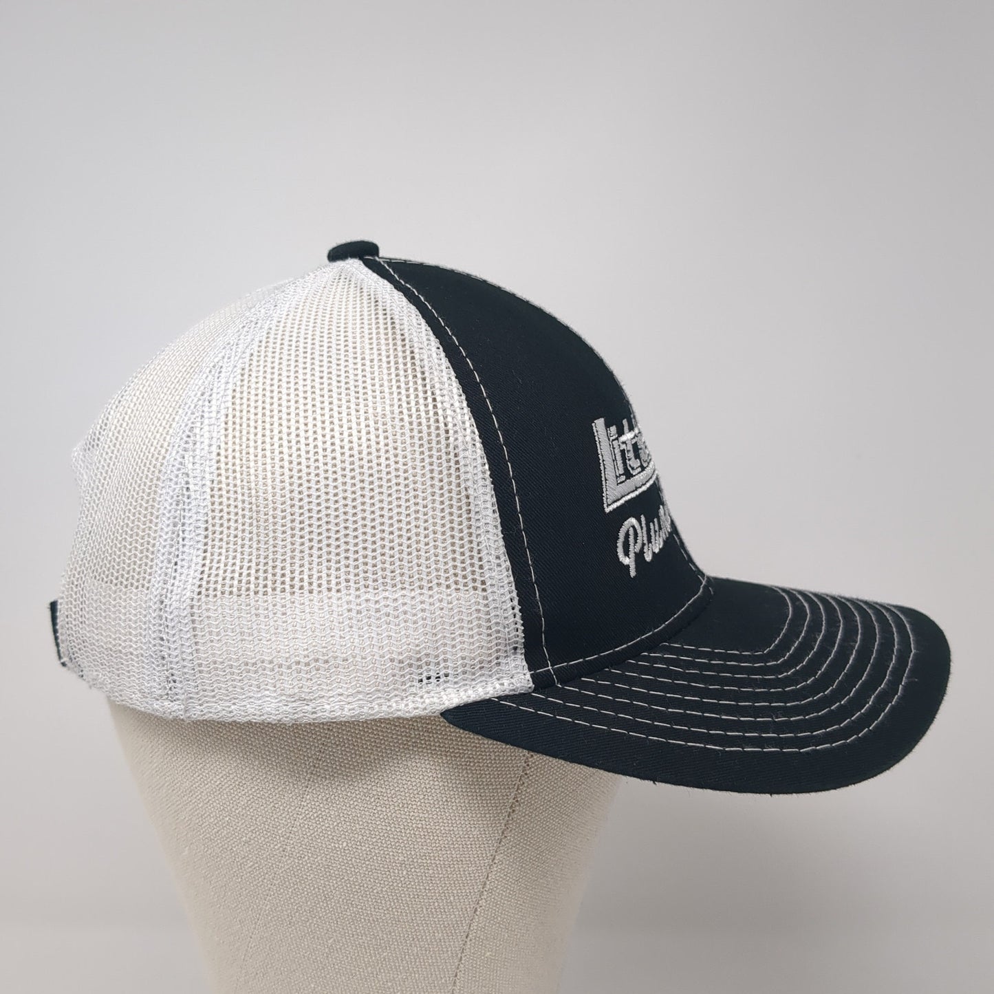 Litteken Plumbing Co., Inc. Strapback Trucker Hat Black One Size Adjustable