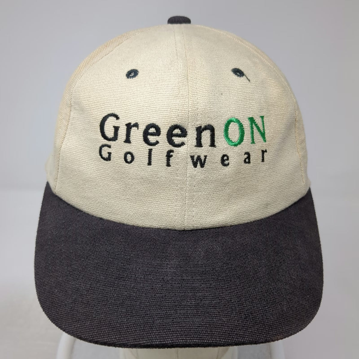 Yupoong Baseball Cap Beige Brown One Size Green ON Golfwear Slideback Hat Logo