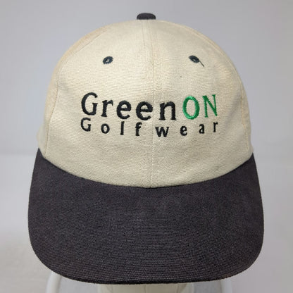 Yupoong Baseball Cap Beige Brown One Size Green ON Golfwear Slideback Hat Logo