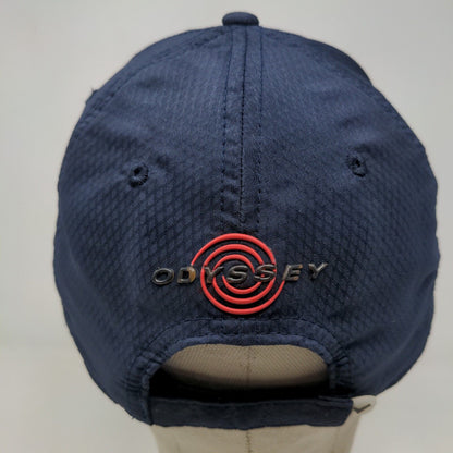 Callaway Golf Men's Strapback Hat Blue Adjustable 3D Odyssey Logo Distressed