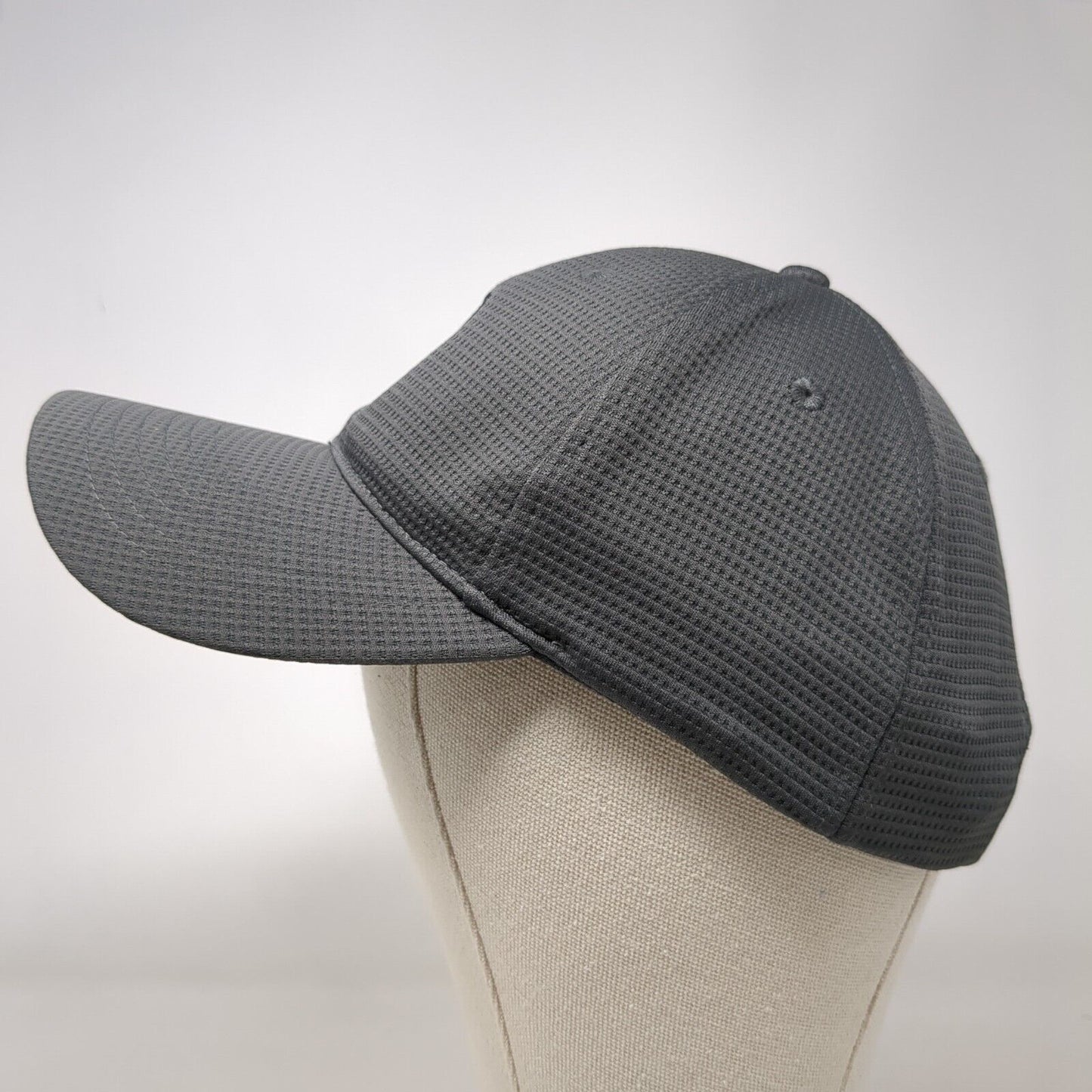 Mule Hide Strapback Hat Gray OSFA Adjustable Embroidered Continental