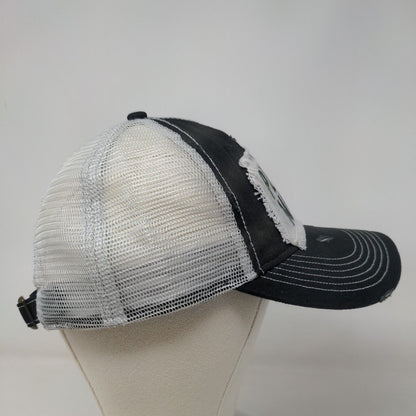 Sportsman Men's Slideback Mesh Back Hat Black White Plant Mama Logo