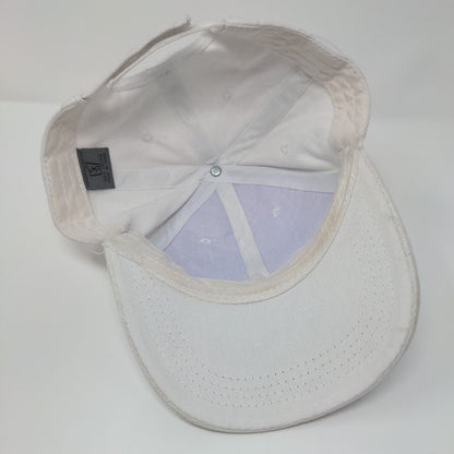 Something Special Strapback Hat White One Size Rhinestone Studded