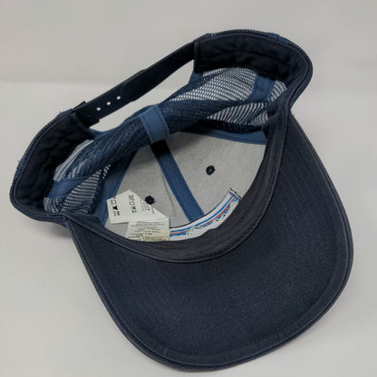 Patagonia Snapback Mesh Back Trucker Hat Blue OSFA Embroidered