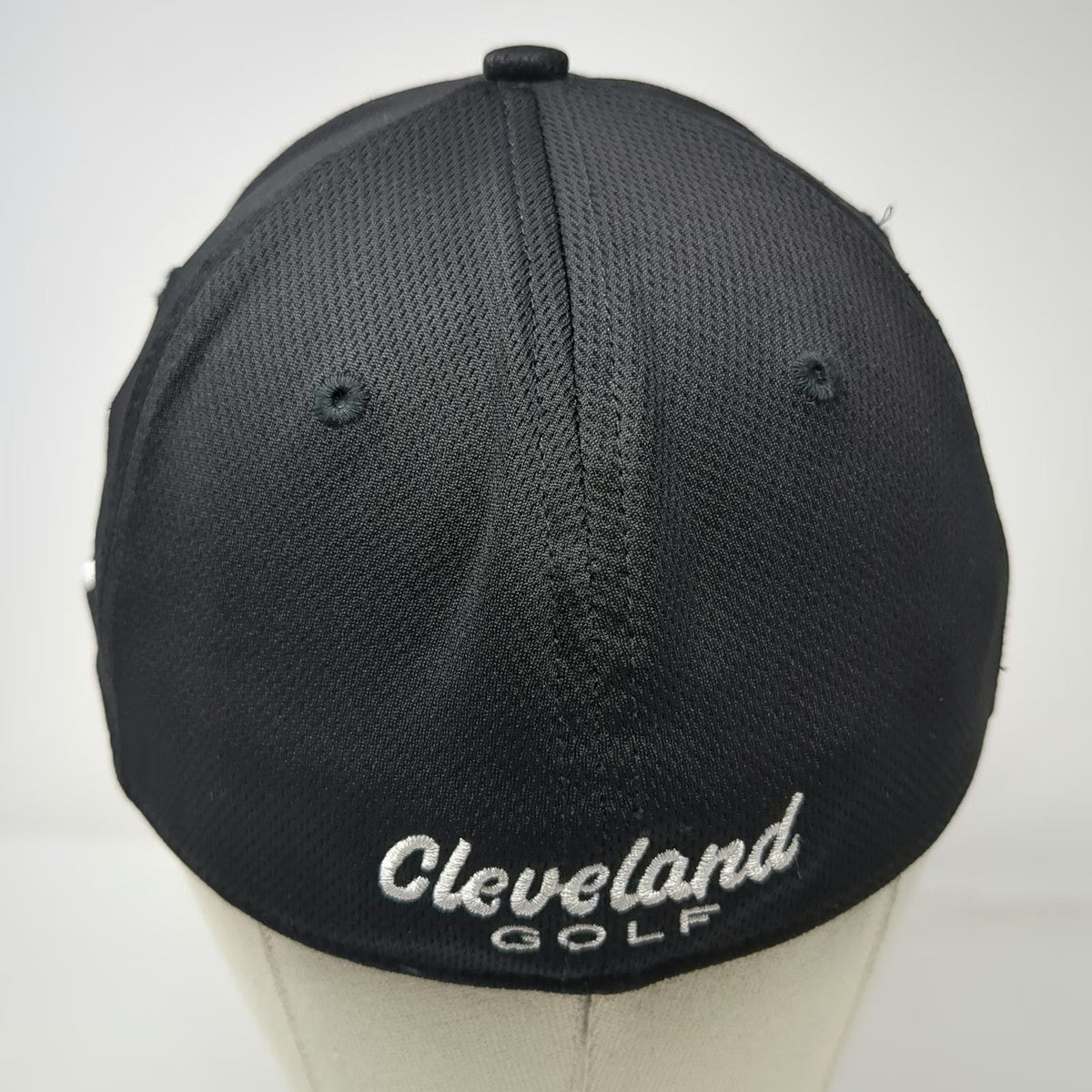 Cleveland Golf Baseball Cap Black L Structured A-Flex Curved Brim Logo Hat