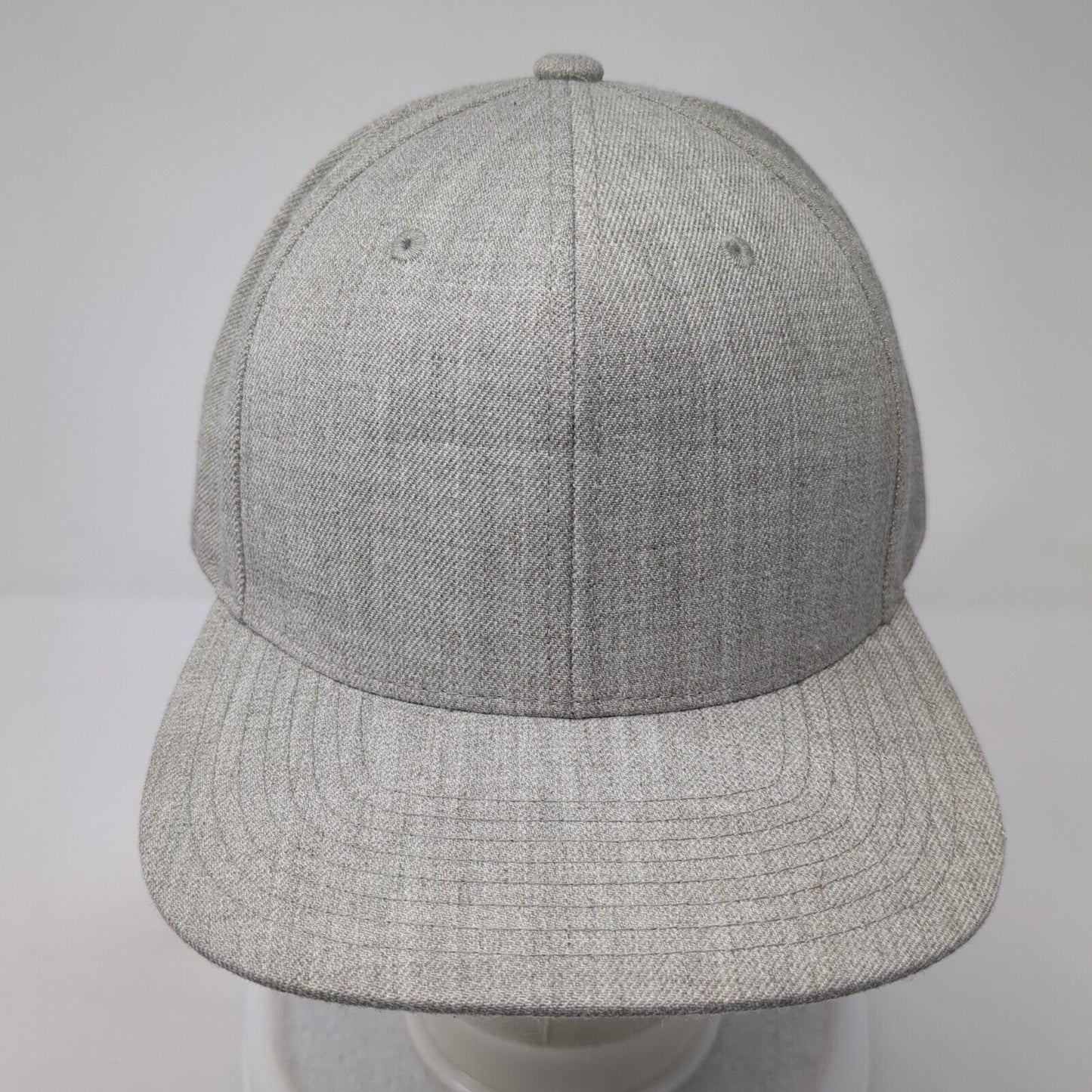 The Classics Yupoong Snapback Hat Gray One Size Adjustable 6 Panel Blank
