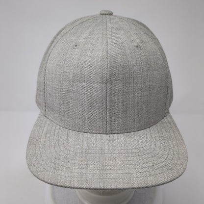 The Classics Yupoong Snapback Hat Gray One Size Adjustable 6 Panel Blank