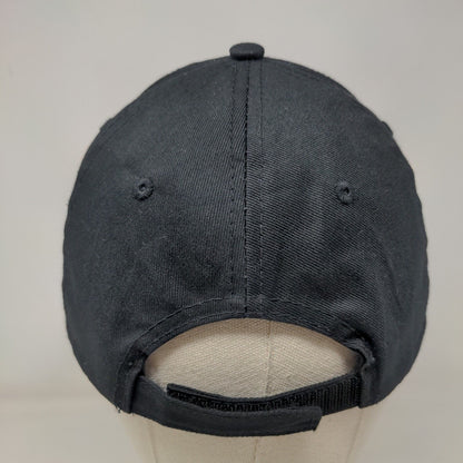 Titanium Solutions Strapback Hat Black One Size Embroidered 6 Panel