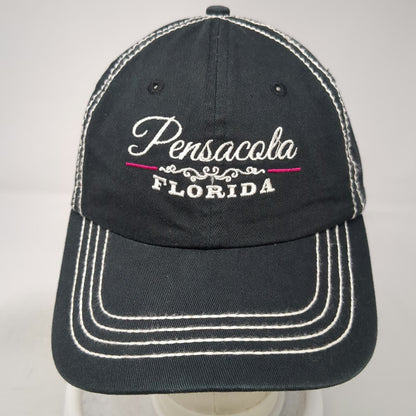 Big Accessories Baseball Cap Black One Size Pensacola Florida Hat White Stitch