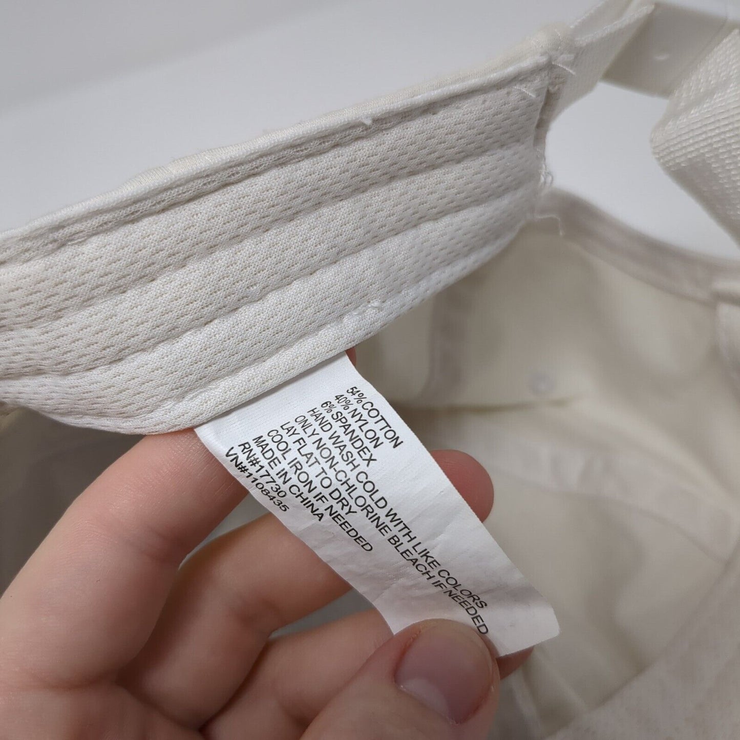 Unbranded Strapback Hat White OSFA Solid Adjustable Perforated