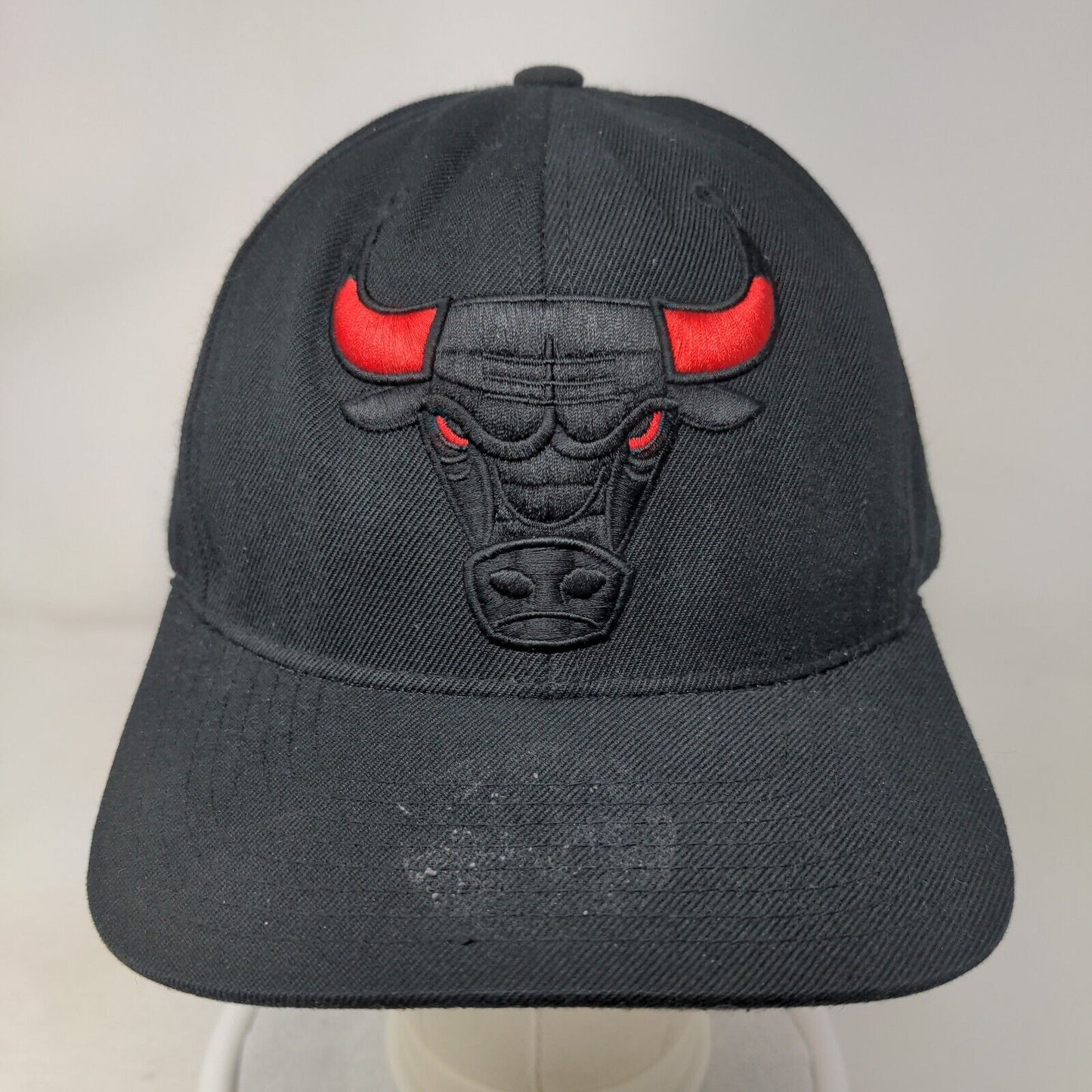 Chicago Bulls Snapback Hat Black Hardwood Classics Mitchell & Ness NBA