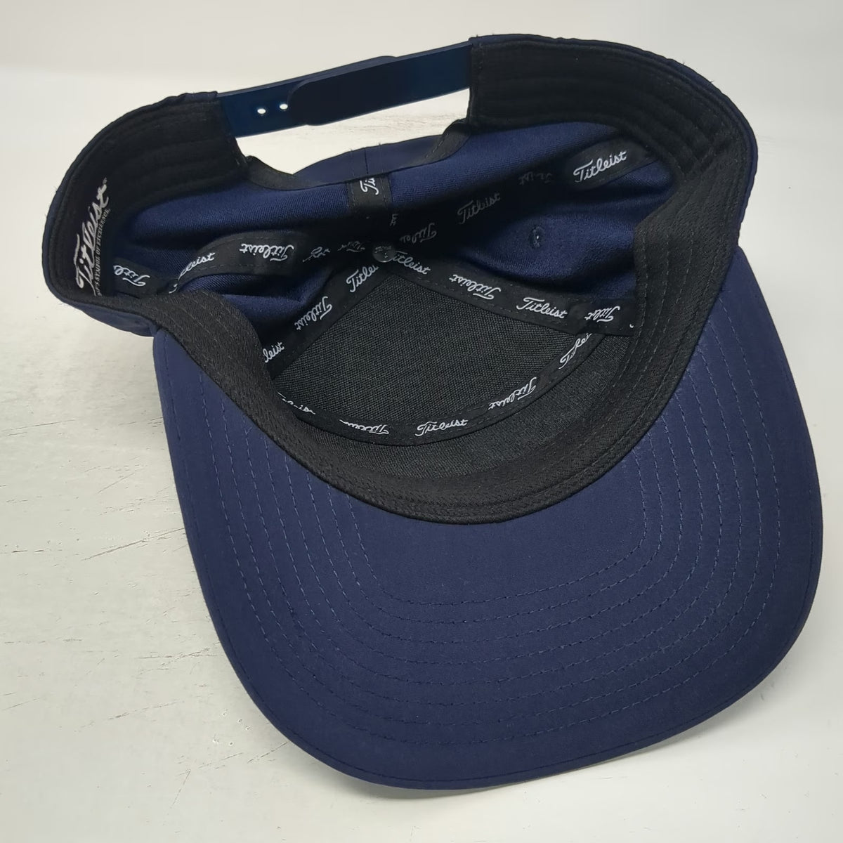 Titleist Snapback Blue One Size Hat 5 Panel Performance Polyester Script Logo