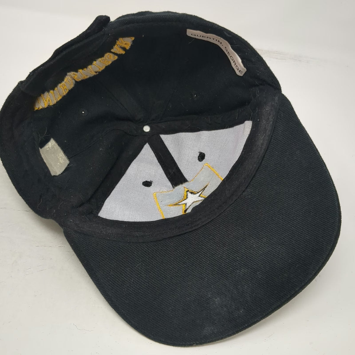 U.S. Army Veteran Baseball Cap Black OSFM Embroidered Laurel Brim Hat Military