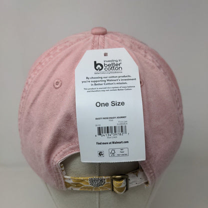 Walmart Women's Slideback Hat Pink Size OSFM Embroidered Enjoy the Journey W/Tag