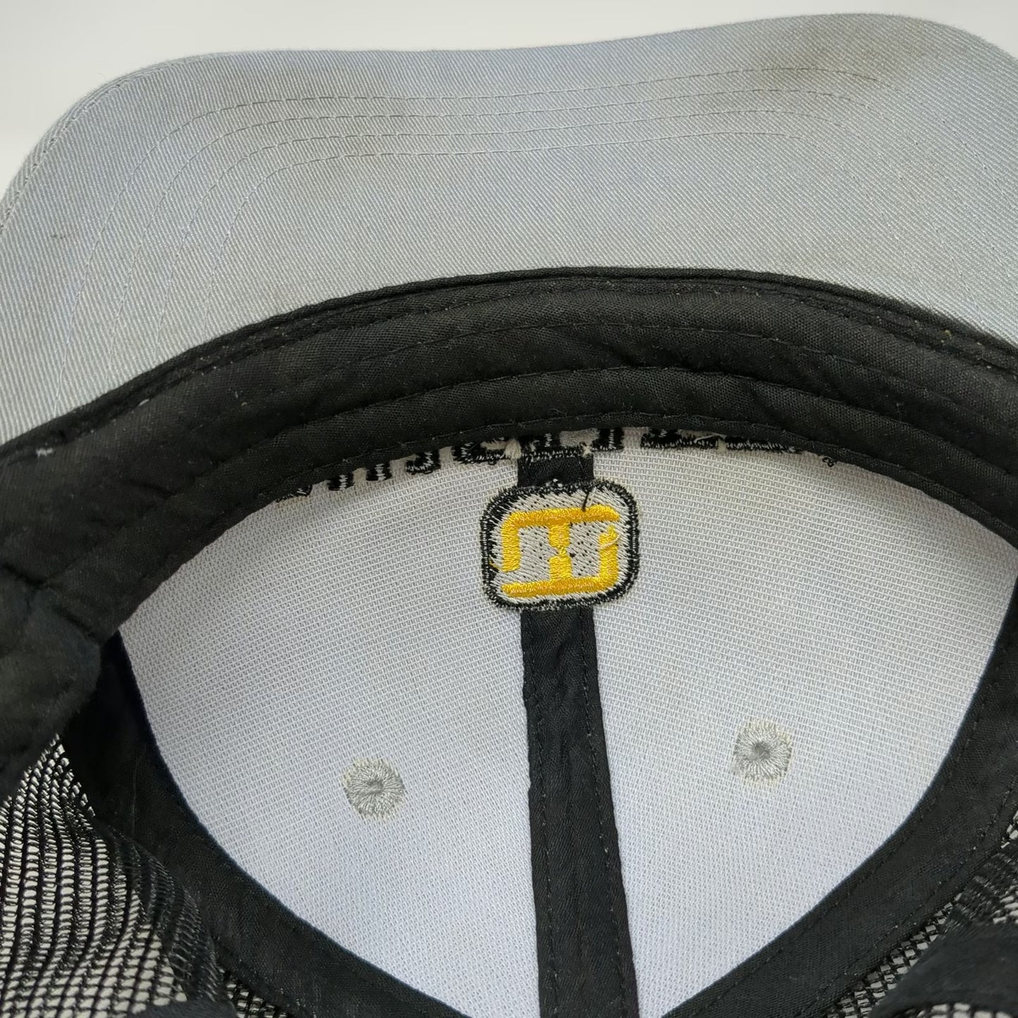 Hustler Trucker Hat Gray One Size Snapback Mesh Back Codys Power Mower Equipment