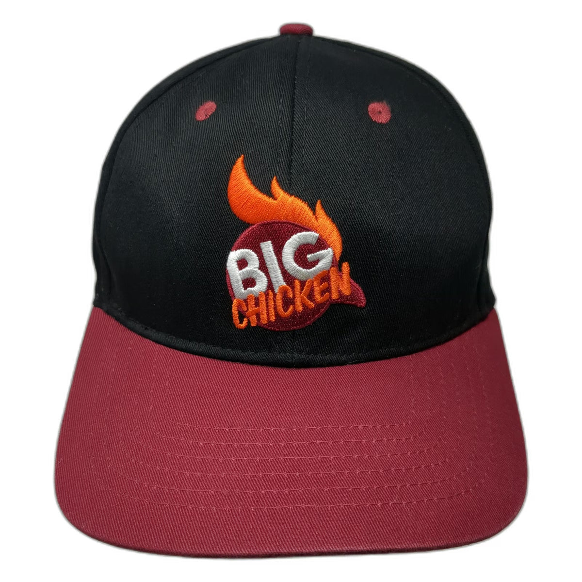 Big Chicken Restaurant Hat Baseball Cap Black Red One Size Adjustable