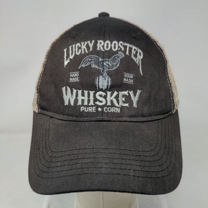 Lucky Rooster Whiskey Snapback Mesh Back Trucker Hat Brown OSFM Infinity