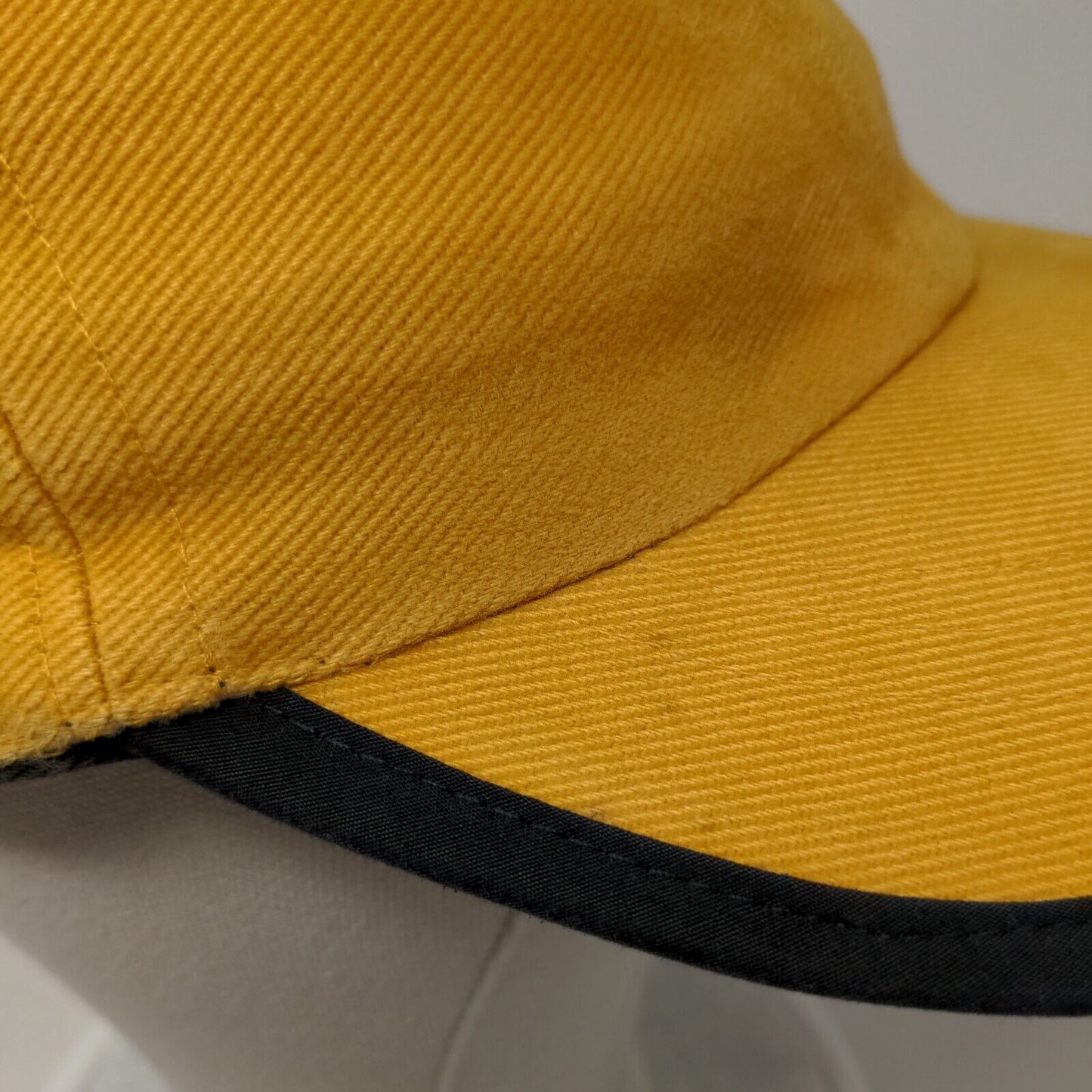Unbranded Slideback Hat Yellow One Size Adjustable Vented Holes 6 Panel Blank