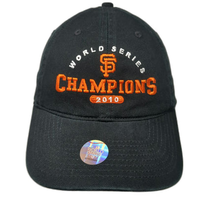 San Francisco Giants MLB Twins Ent Black Baseball Cap One Size 2010 WS Champ Hat