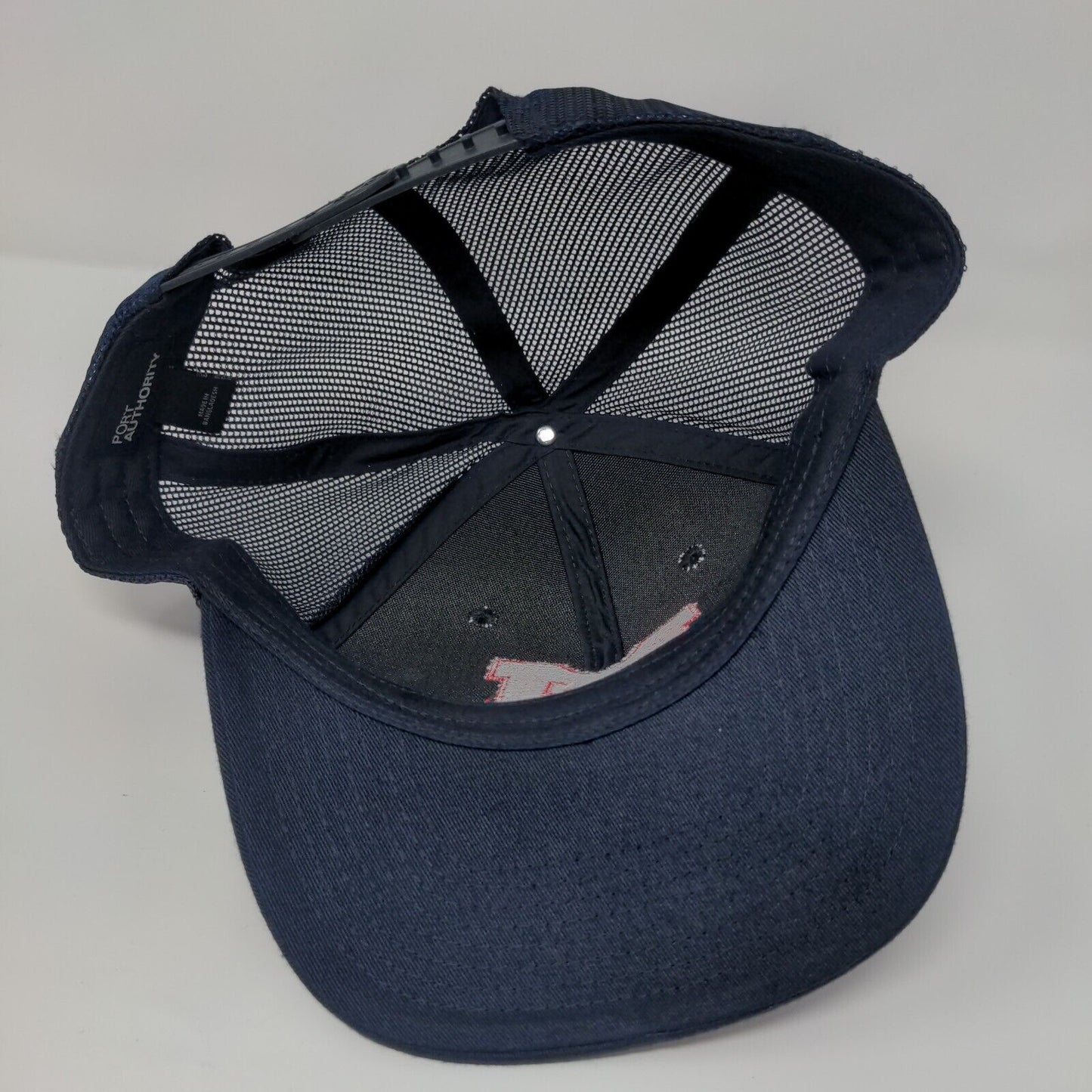 Ole Miss Rebels Snapback Trucker Hat Blue OSFA Adjustable Mesh Port Authority