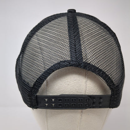 Smiley Flowers Snapback Trucker Hat Black OSFA Mesh Back Adjustable