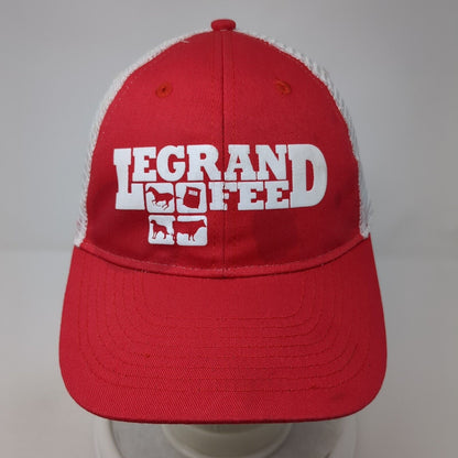 Legrand Feed Strapback Trucker Hat Red One Size Adjustable Mesh Back Vitronic