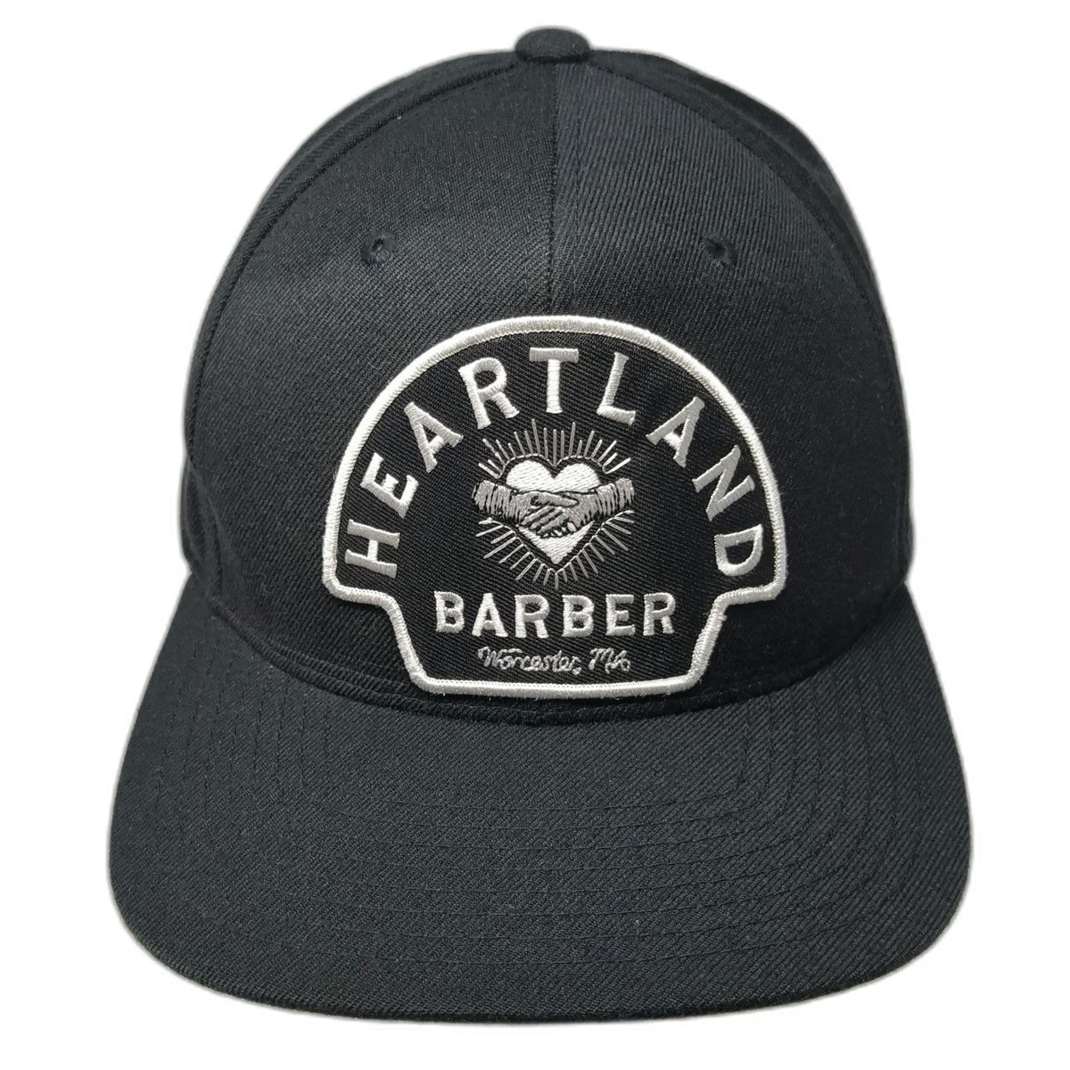Yupoong Snapback Black One Size Heartland Barber Worcester MA Hat Green Bottom