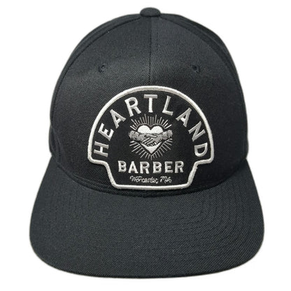 Yupoong Snapback Black One Size Heartland Barber Worcester MA Hat Green Bottom