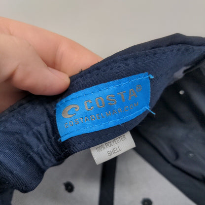 Costa Strapback Hat Blue One Size Adjustable Vent Holes 6 Panel