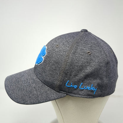 Black Clover Baseball Cap Gray Blue White XL Stretch Fit Clover Luck Logo Hat