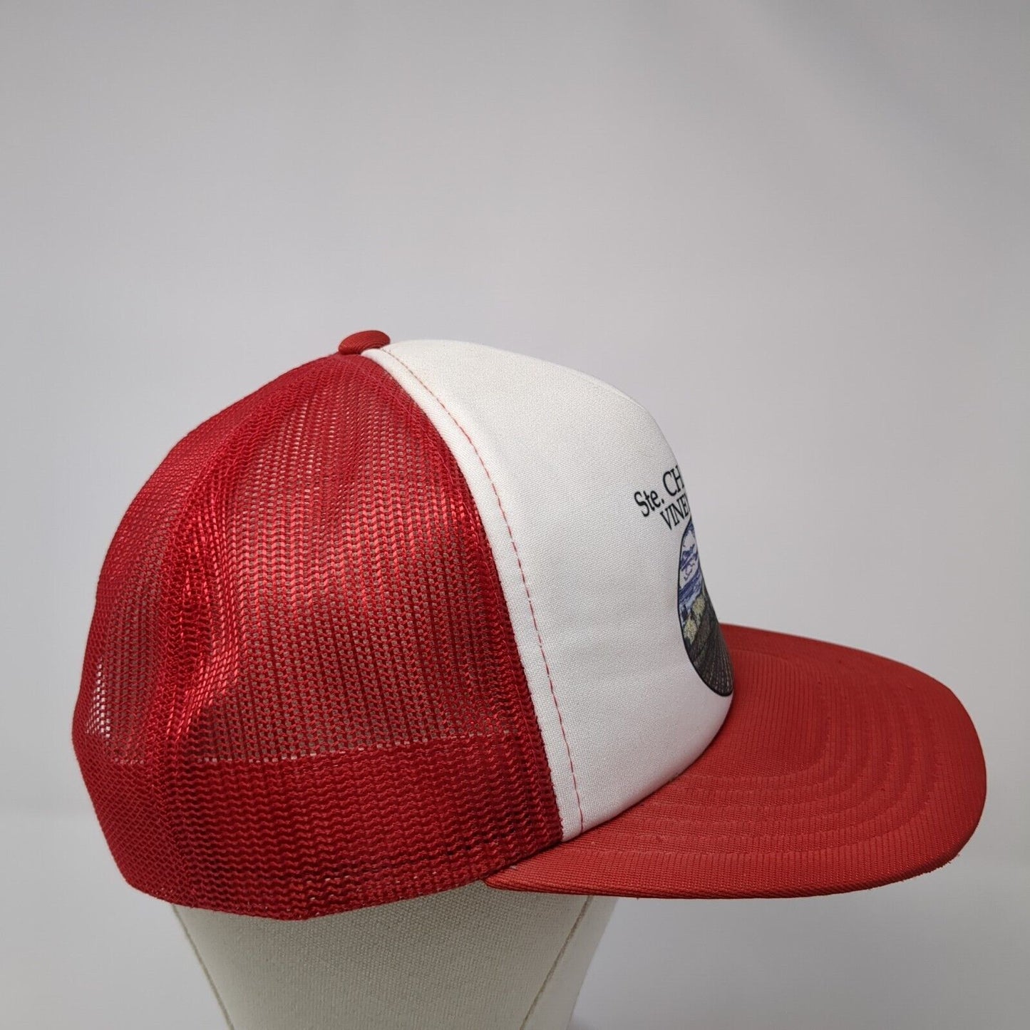 Ste. Chapelle Vineyards Snapback Trucker Hat Red One Size Adjustable Mesh Back