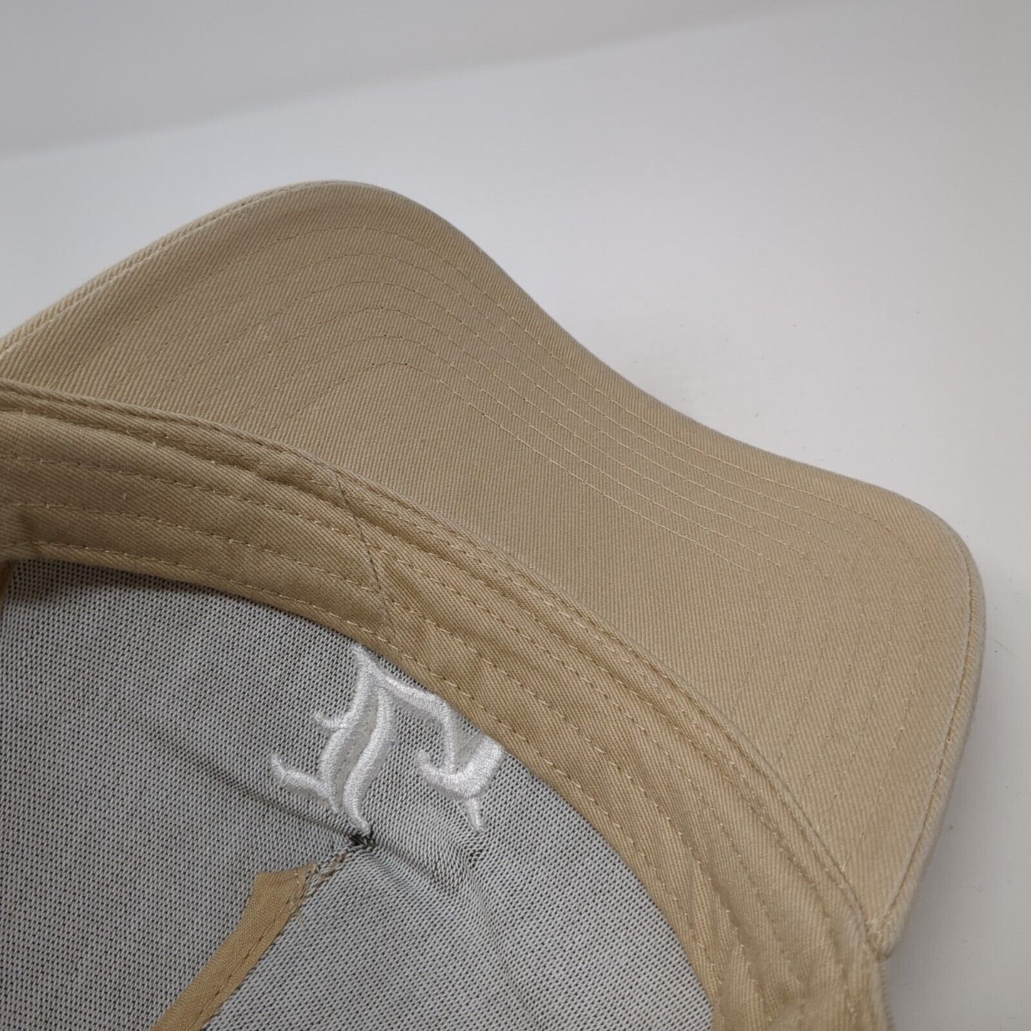 LA Los Angeles Snapback Hat Tan One Size Adjustable Embroidered Cotton:On