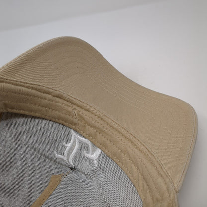 LA Los Angeles Snapback Hat Tan One Size Adjustable Embroidered Cotton:On