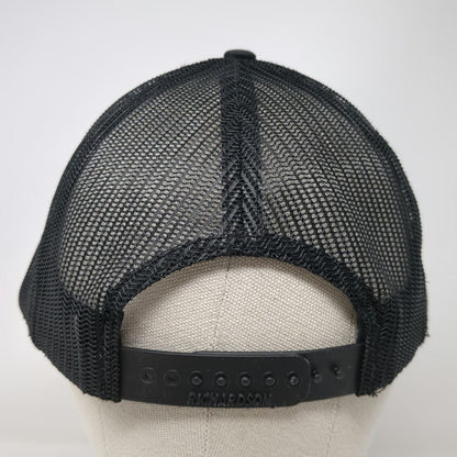 Richardson Trucker Hat Black One Size Bay Area Sportsmen's Hunters Mesh Patch
