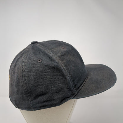 Carhartt Snapback Hat Black One Size Adjustable Embroidered Logo 6 Panel
