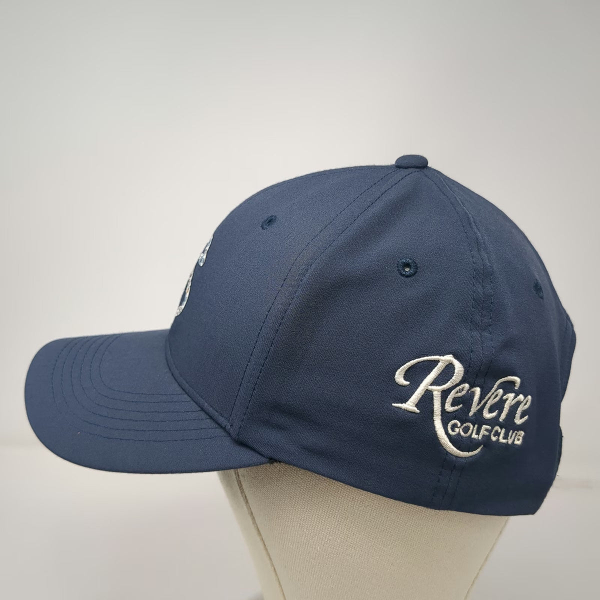Swannies Golf Snapback Hat Blue OSFM Revere Club Floral Swan Logo Performance
