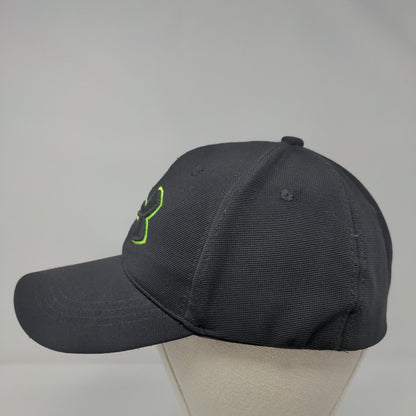 Under Armour Fitted Hat Black OSFA Embroidered Vented Holes 6 Panel