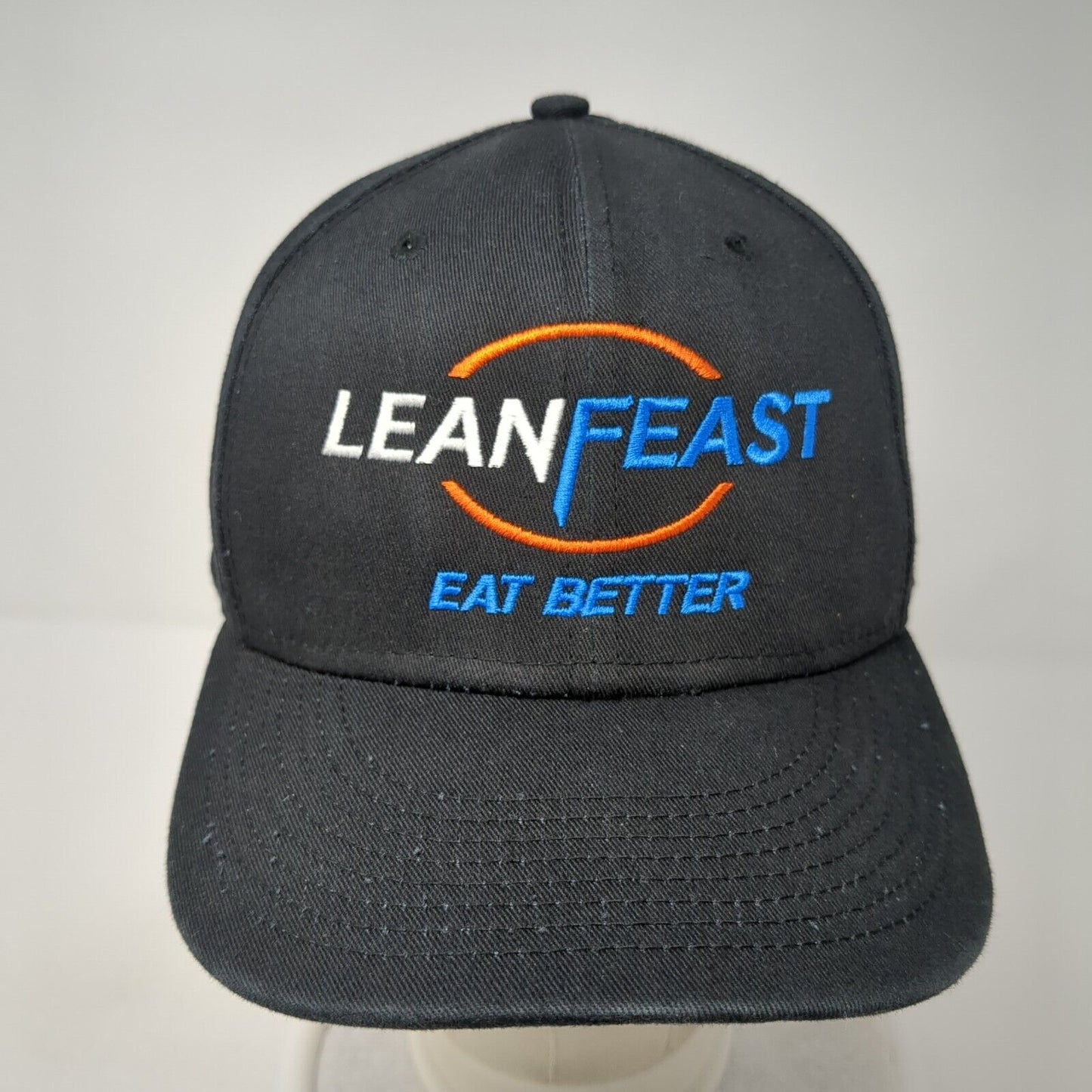 Leanfeast Eat Better Snapback Hat Black One Size Adjustable Embroidered New Era