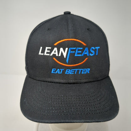 Leanfeast Eat Better Snapback Hat Black One Size Adjustable Embroidered New Era