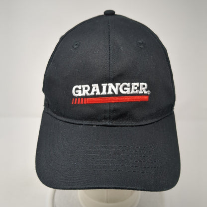Grainger Strapback Hat Black One Size Adjustable Embroidered 6 Panel Halo