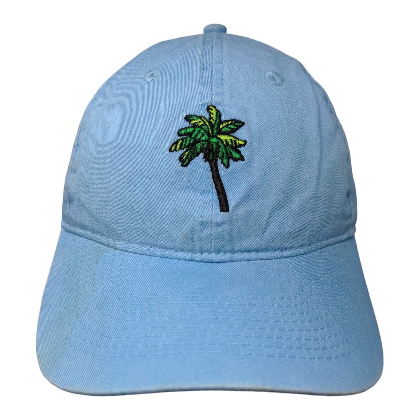 Palm Tree Strapback Hat Blue OSFM Embroidered 6 Panel Ron Jon Surf Shop
