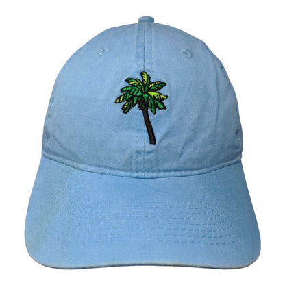 Palm Tree Strapback Hat Blue OSFM Embroidered 6 Panel Ron Jon Surf Shop