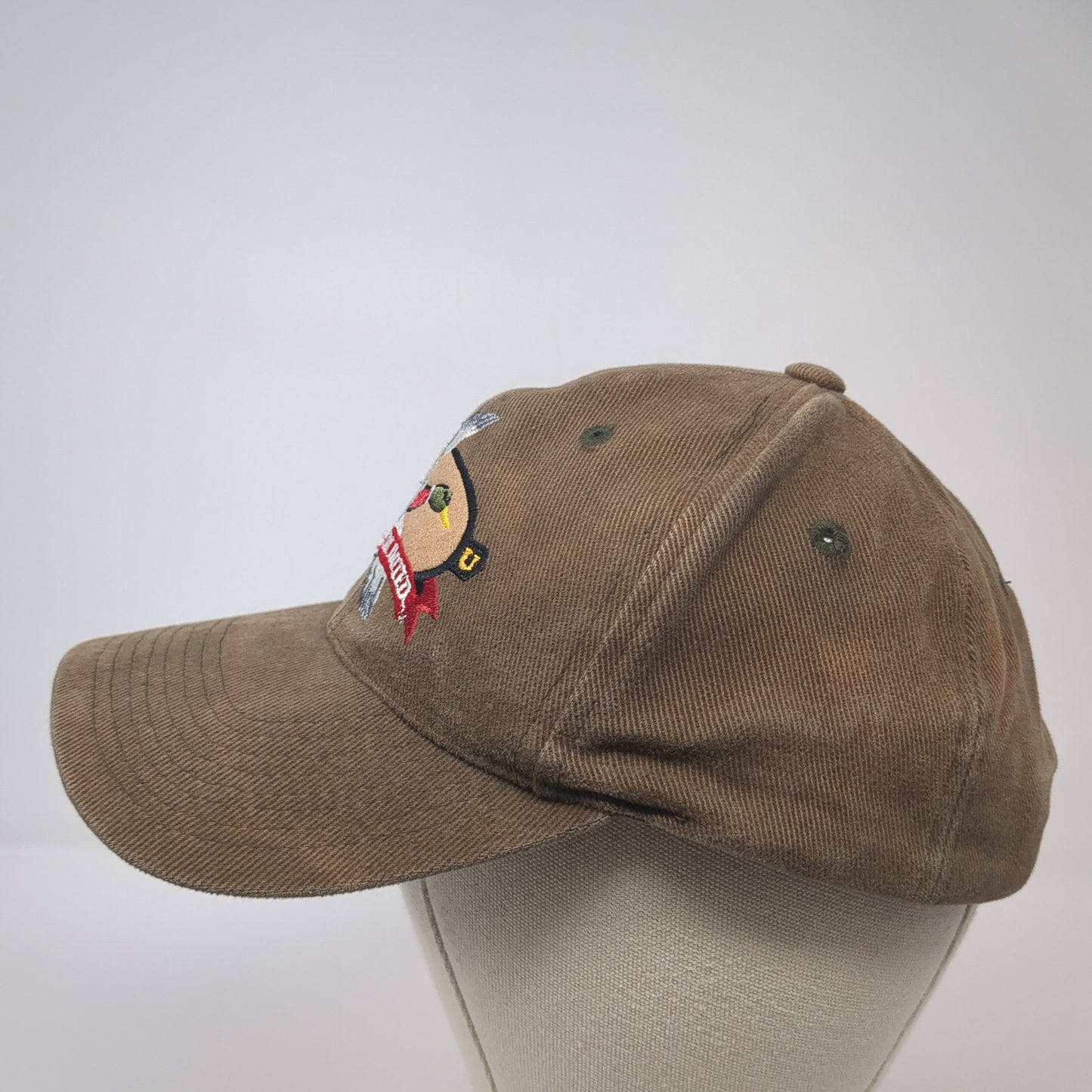Ducks Unlimited Slideback Baseball Cap Brown One Size Adjustable Signatures
