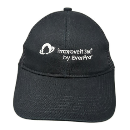 Port Authority Baseball Cap Black One Size Mesh Back improveit 360 EverPro Hat