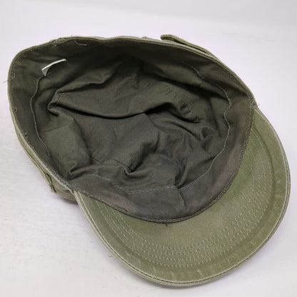 Army Cap Green One Size Solid Back Snap Button Side Straps Plain Cotton Hat