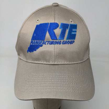 Port & Company Men's Strapback Hat Tan Adjustable RTE Manufacturing Logo