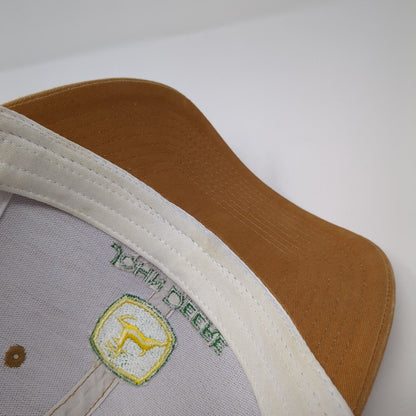 John Deere Mesh Back Trucker Hat Brown One Size Embroidered Adjustable
