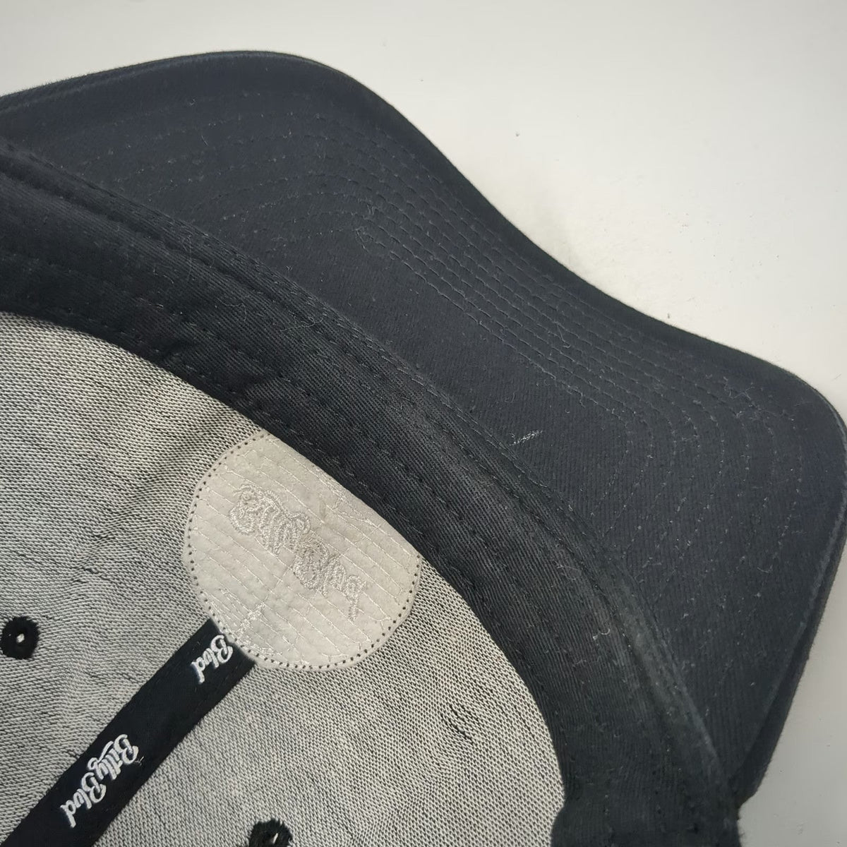 Billy Blvd Trucker Hat Black One Size BB Logo Mesh Snapback Curved Brim Patch