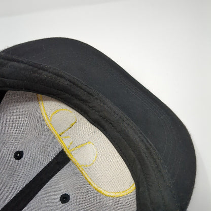 Batman Snapback Hat Black One Size Adjustable Embroidered Vented Holes 6 Panel